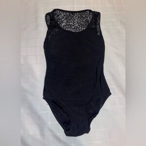 Dancewear Black lace leotard size Small Youth